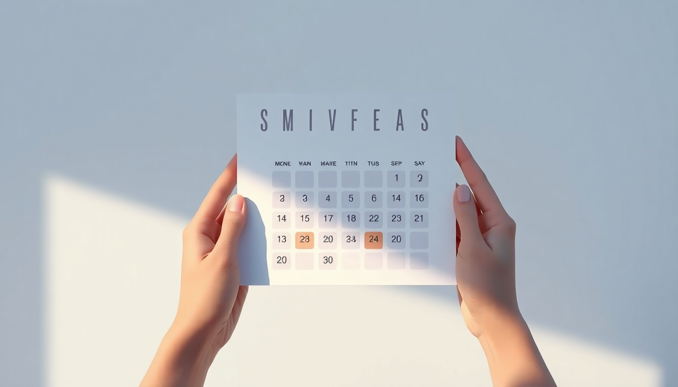 추납 신청 자격 요건을 대표하는 손이 클레이 스타일의 달력 페이지를 들고 있는 모습을 현대적 3D 스타일로 묘사한 이미지