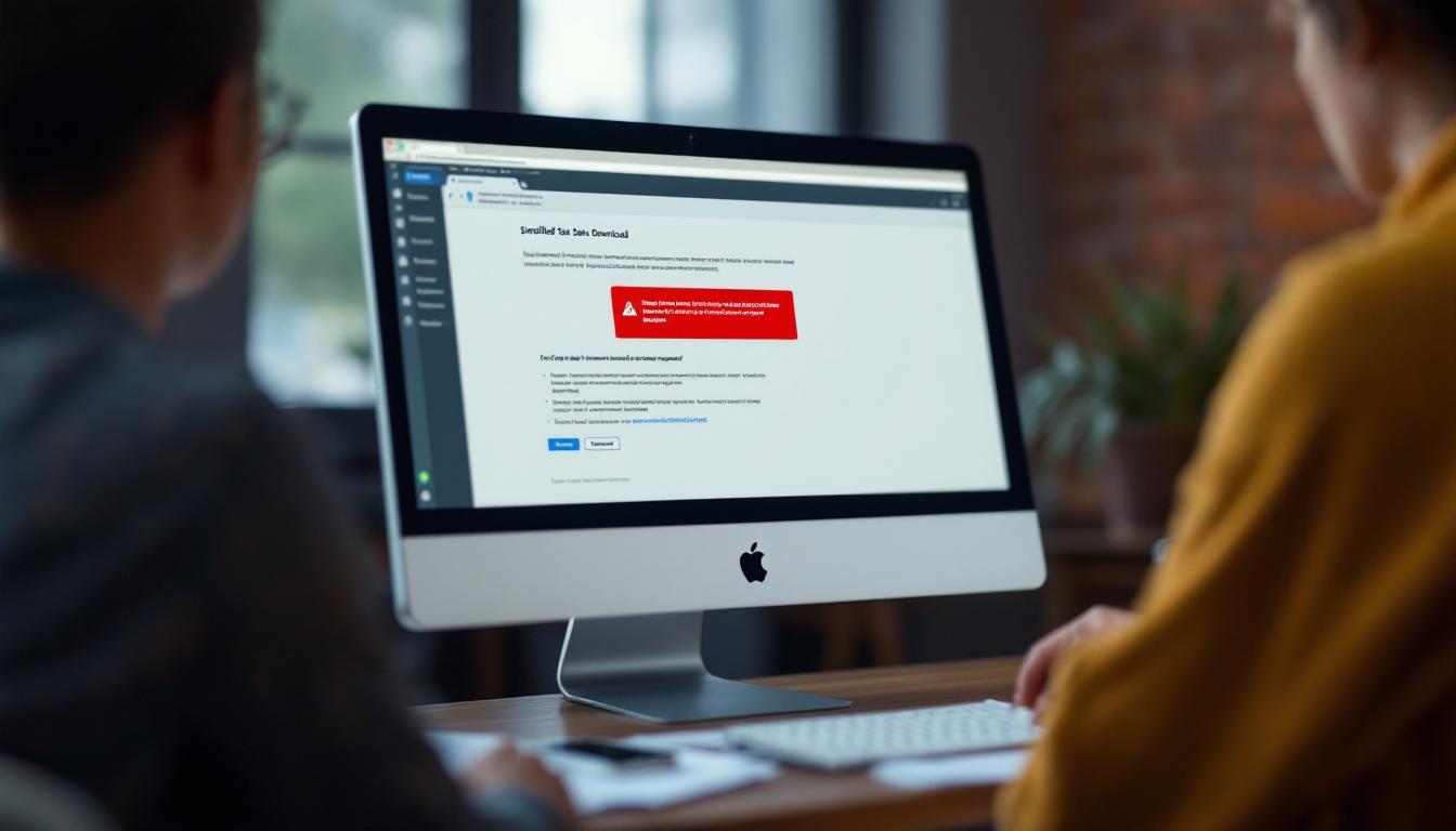 간소화 자료 다운로드에 실패해 홈택스 고객센터에 문의하는 상황을 나타낸 이미지