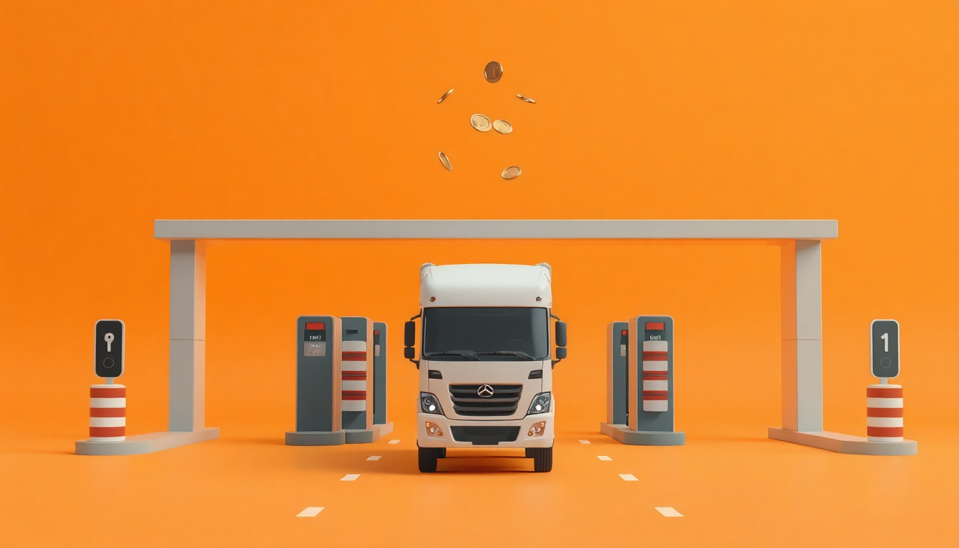 2026년 명절 추가 혜택과 유의사항을 상징하는 고속도로 통행료 면제와 배달료 지원을 표현한 3D 장면