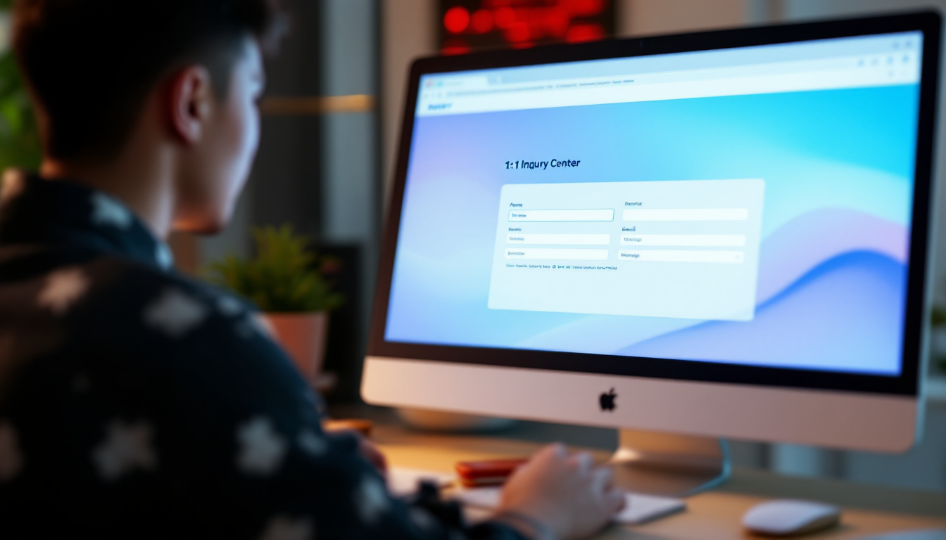 네이버 고객센터 1:1 문의 페이지를 이용하는 모습
