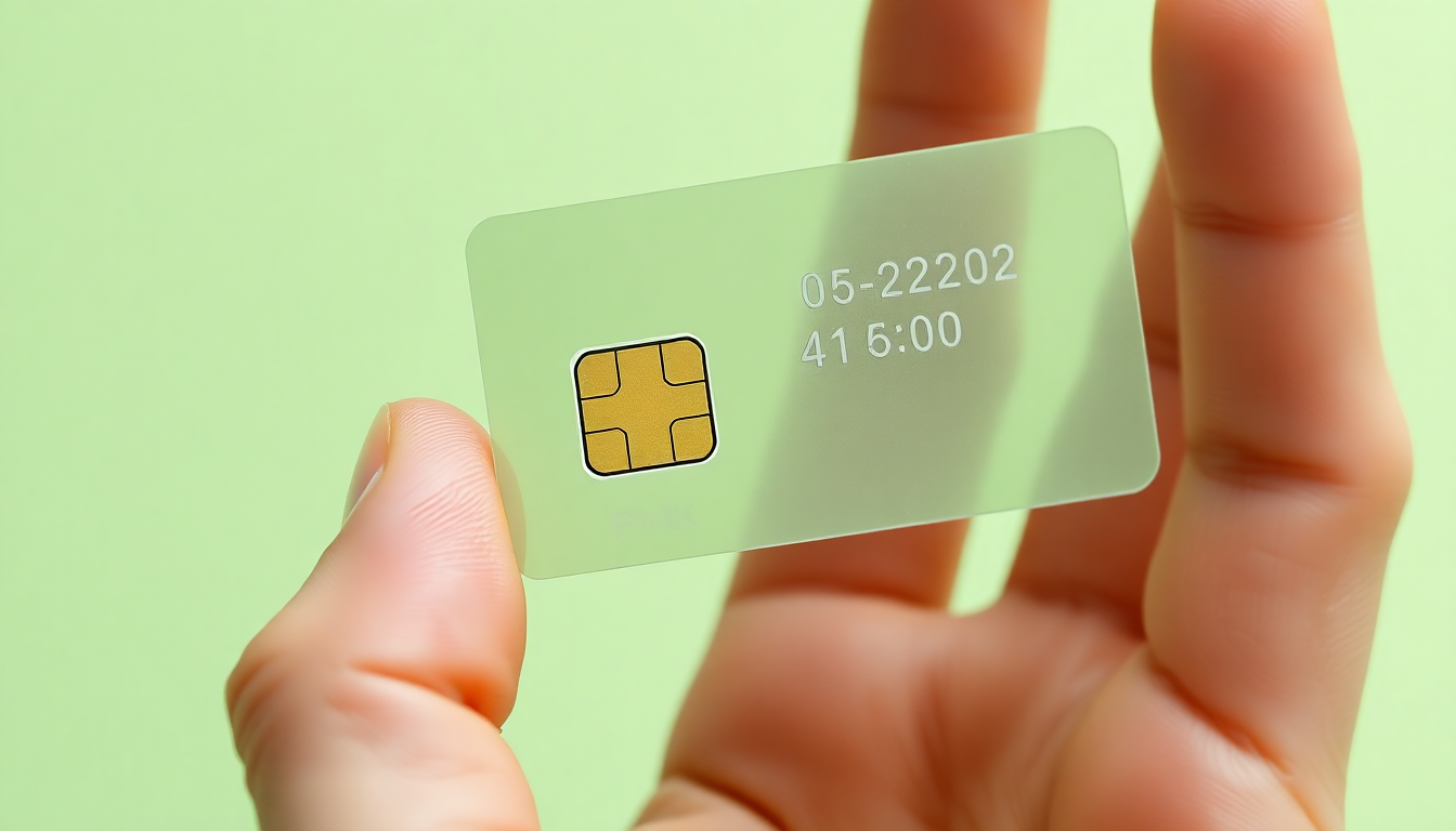 PUK 해제코드를 찾는 방법 중 유심 카드 뒷면을 확인하는 장면