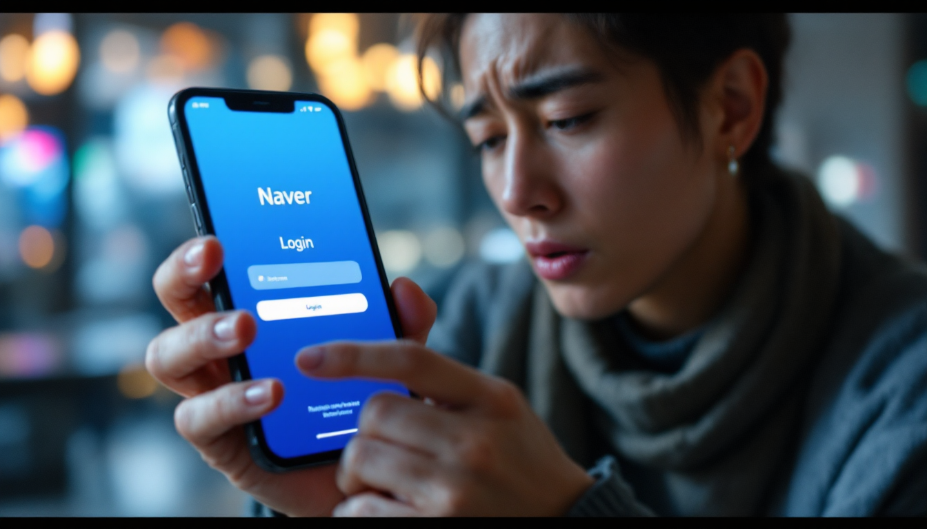 네이버 인증번호를 기다리며 답답해하는 사람의 모습