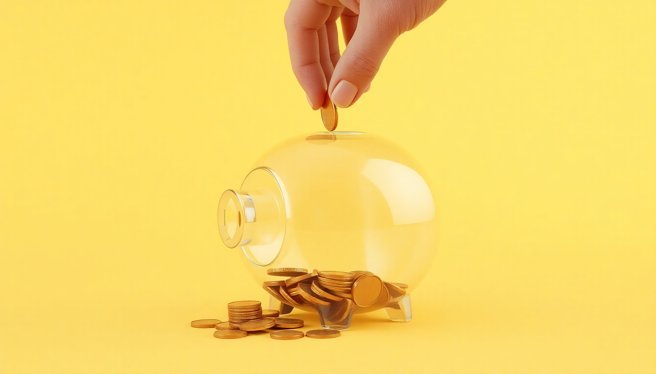 청약통장 해지 시 발생하는 세금 환수와 연말정산 추징을 시각적으로 나타내는 반투명한 저금통과 세금 징수 손의 부드러운 3D 일러스트