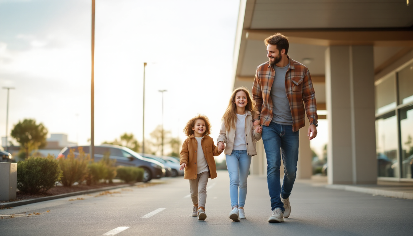 즐거운 설날, 무료주차장을 스마트하게 이용하는 가족 모습