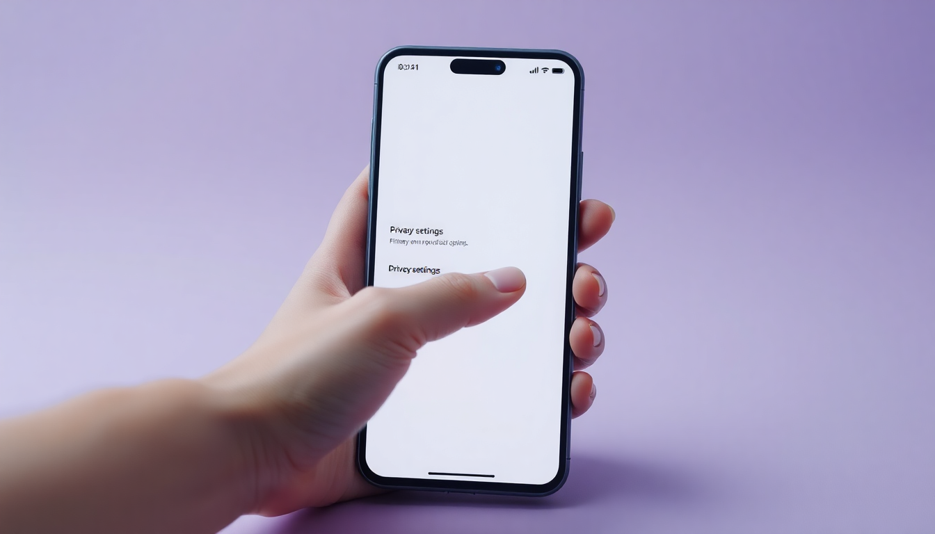 아이폰과 갤럭시 사용자들이 손가락 제스처로 민감한 콘텐츠 표시 설정을 쉽게 활성화하는 장면을 표현한 3D 렌더링 이미지
