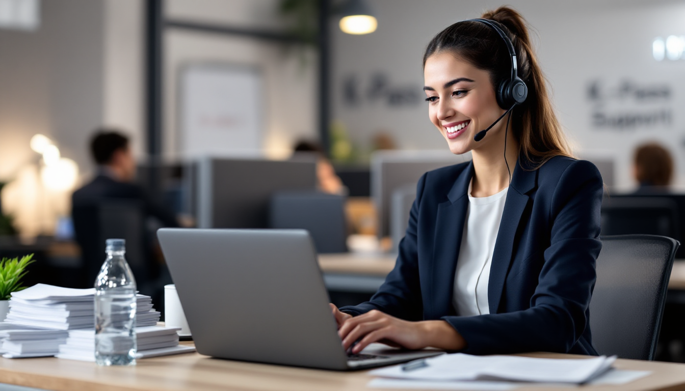 K패스 고객센터 직원이 사용자 문의에 친절히 응대하는 모습