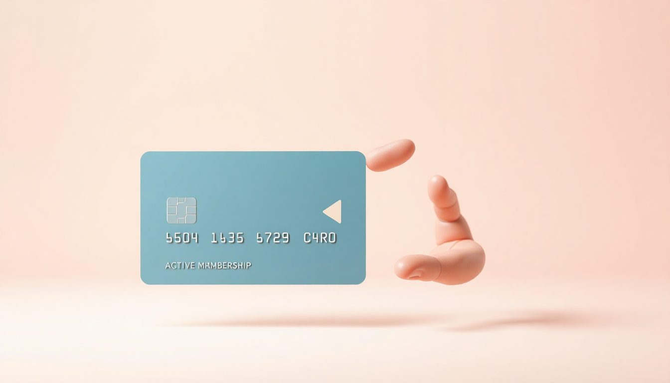 결제 프로필 삭제와 멤버십 해지의 차이를 클레이 질감 카드와 손 동작으로 표현한 이미지