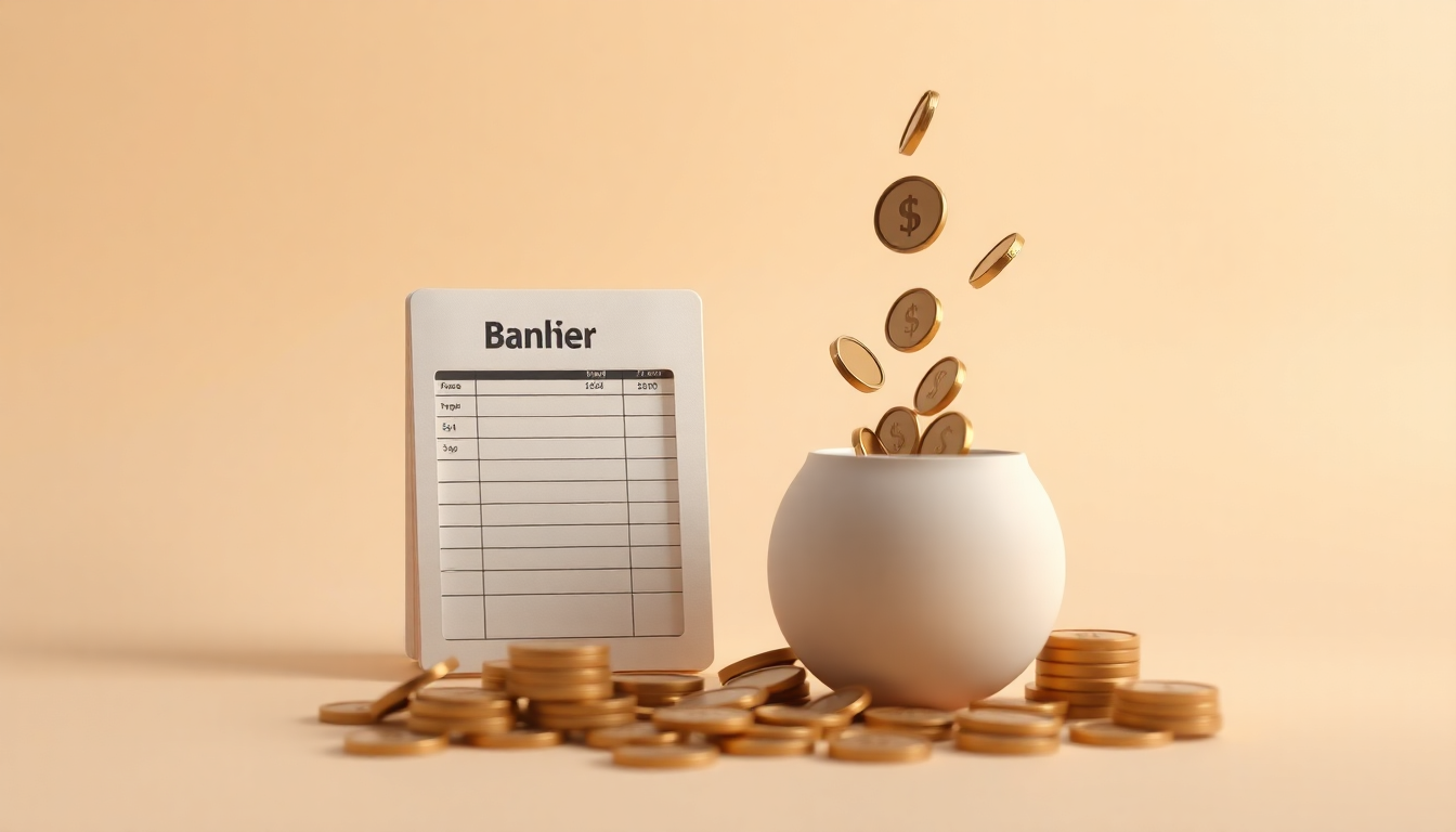 소득 및 예금 기준을 나타내는 예금과 소득 인정액 계산법을 형상화한 클레이 질감의 3D 일러스트