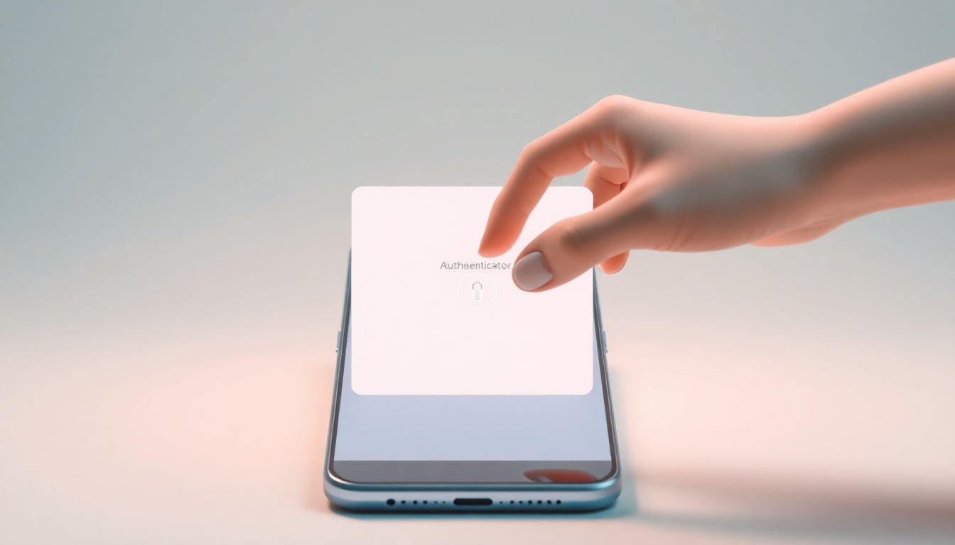 본인인증 팝업 차단 해제의 중요성을 나타내는, 스마트폰 화면에서 본인인증 팝업이 손으로 부드럽게 열리는 모습의 3D 클레이 질감 이미지