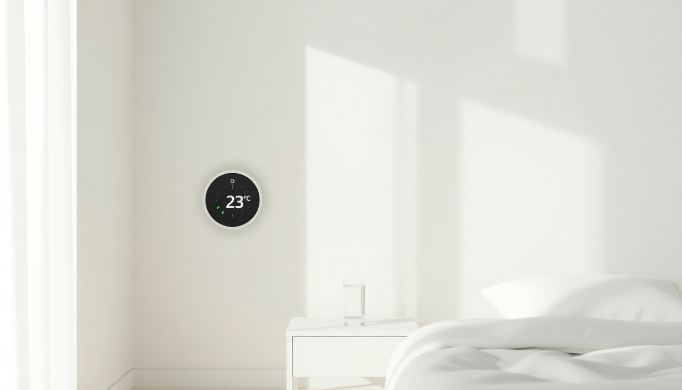 상황별 고열 대처 1단계 환경 조절로 실내 온도와 수분 섭취를 나타내는 어린이 방 3D 이미지