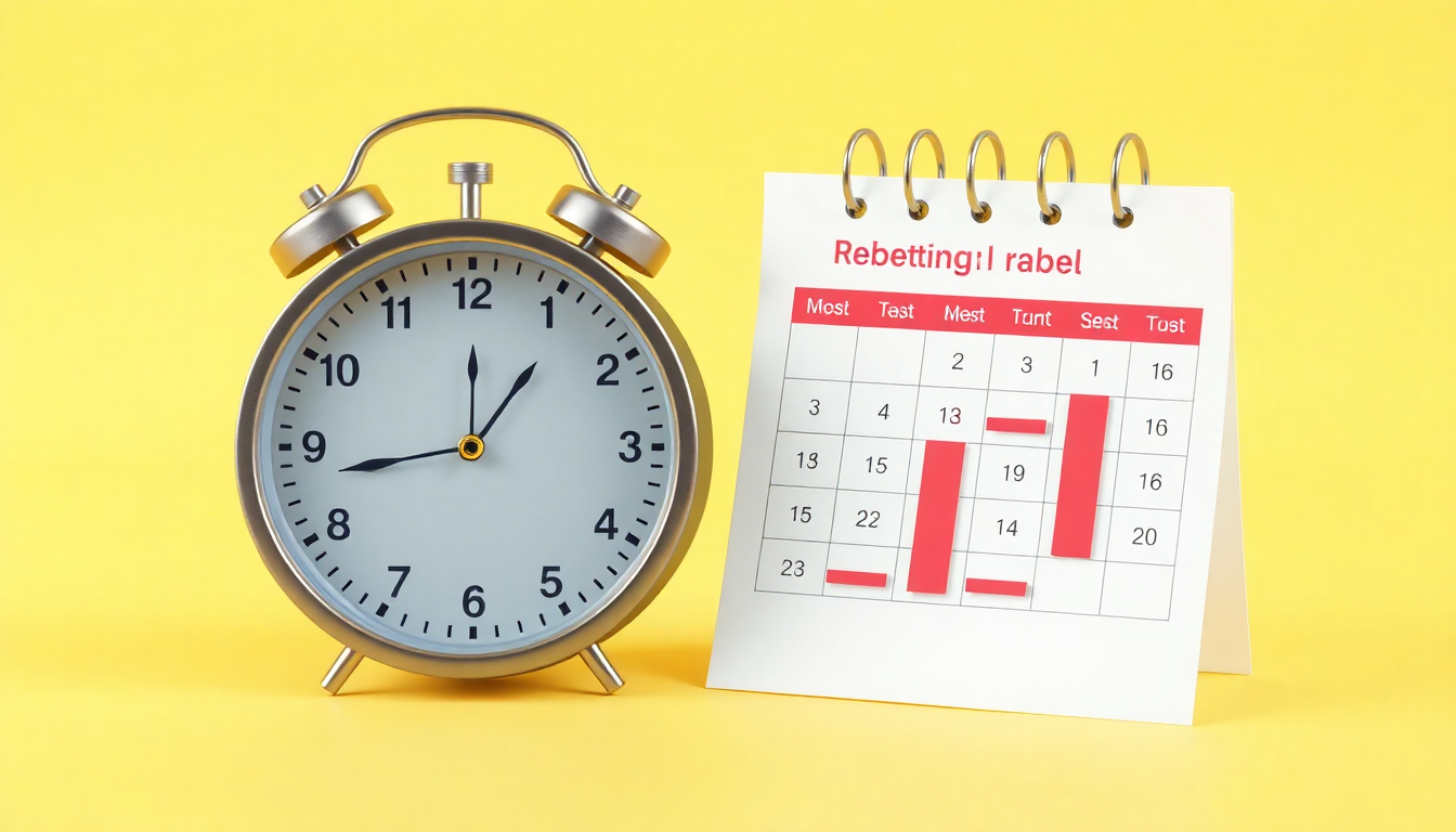 1등급 가전 환급 신청기간의 시간적 긴급함과 예산 제한을 나타내는 시계와 달력 이미지