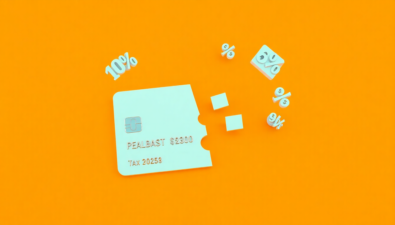 2025년 재산세 절세 전략을 나타내는 신용카드 분할 납부와 캐시백 아이콘이 떠 있는 장면