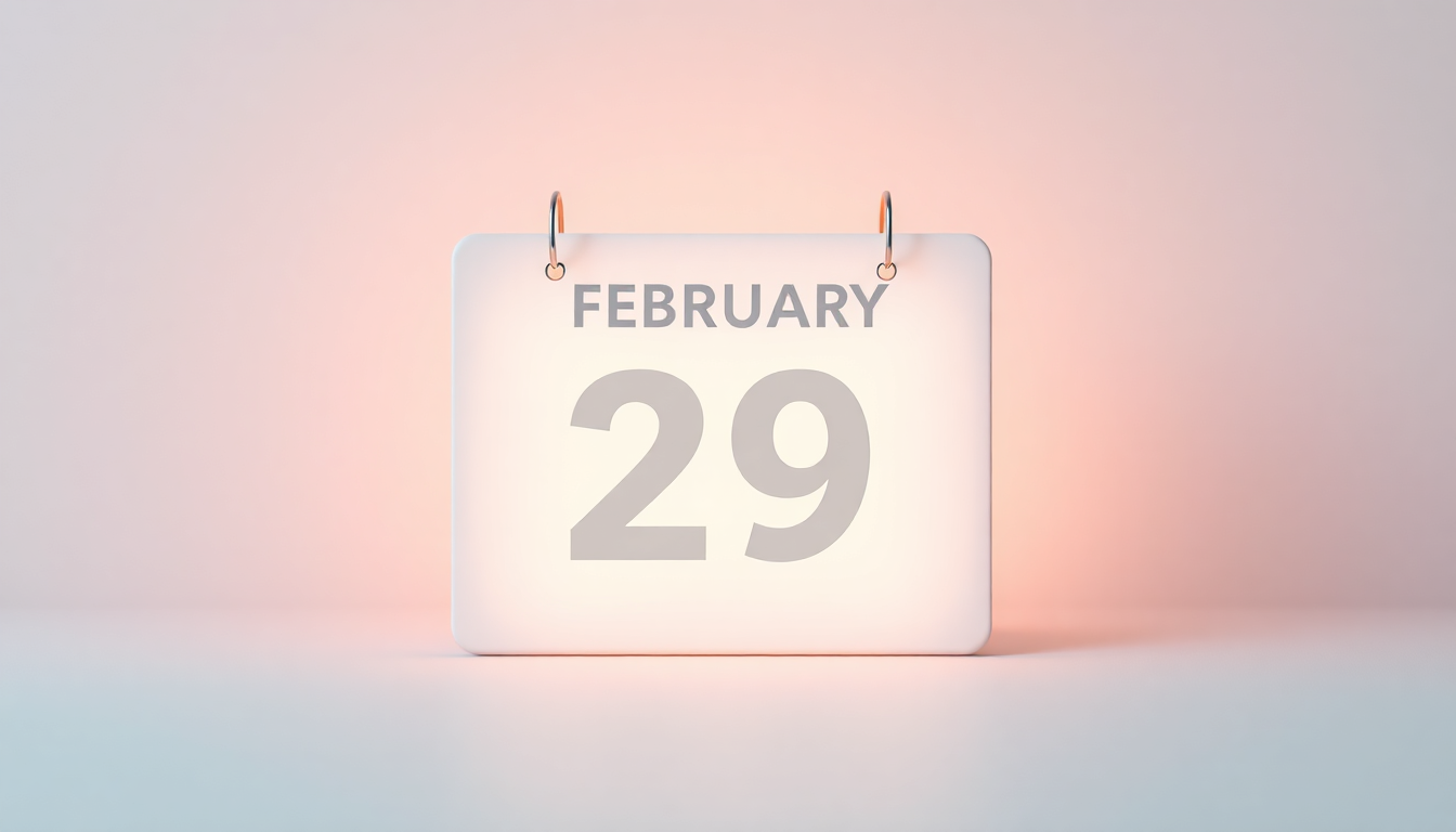 2024년 법인지방소득세 특별징수명세서 제출 기한인 2월 29일을 강조한 부드러운 점토 질감의 3D 달력 장면