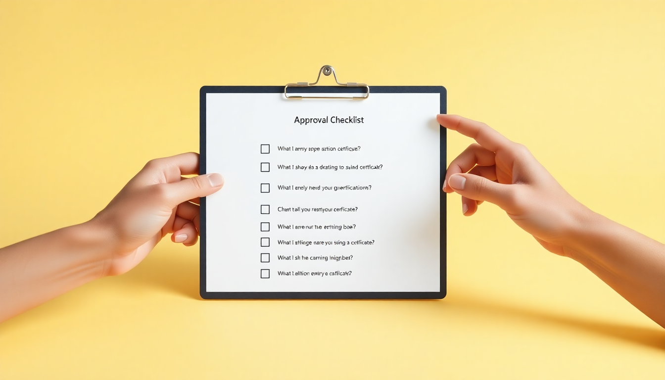 건강보험 자격득실 확인서 발급 전 흔히 묻는 질문(FAQ)을 상징하는 매트 플라스틱 클립보드와 손짓 장면