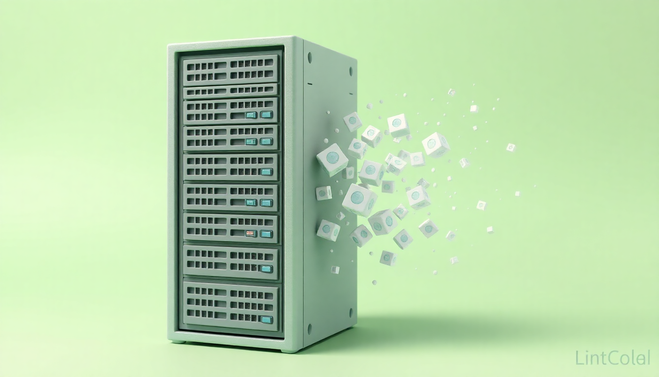 구글 서버에 저장된 검색 기록 데이터가 안전하게 완전 삭제되는 모습을 클레이 모델로 형상화한 이미지