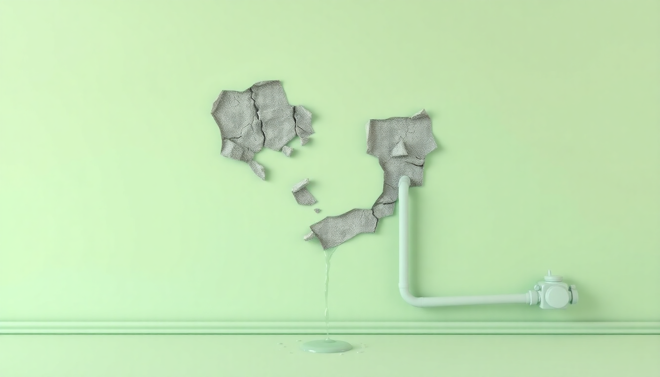 임대인의 수선 의무 위반 등 법적 해지 인정 사유를 보여주는 곰팡이가 핀 벽과 누수가 되는 보일러 고장 모습