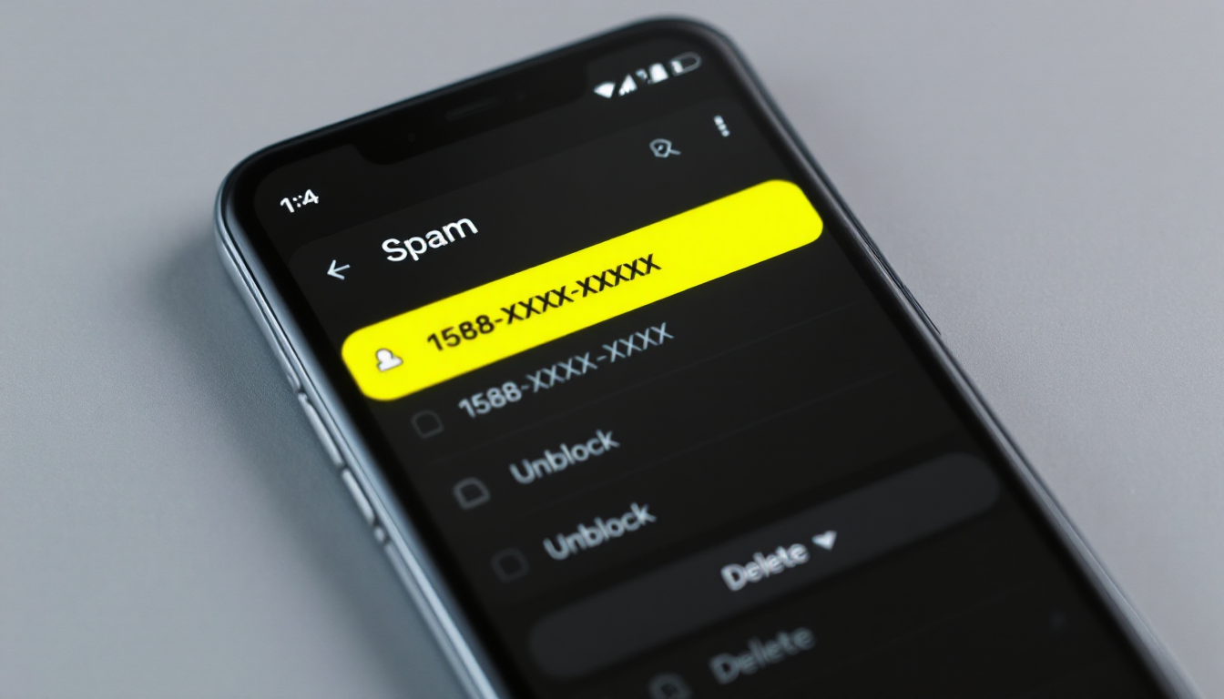 안드로이드 메시지 앱의 스팸함에서 1588 번호가 표시된 화면