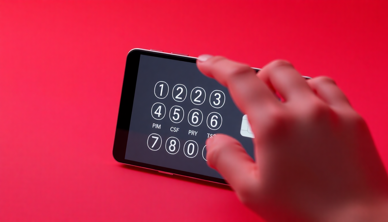 PUK 입력 시 10회 잘못 입력 시 영구 잠금에 대한 주의사항을 경고하는 장면