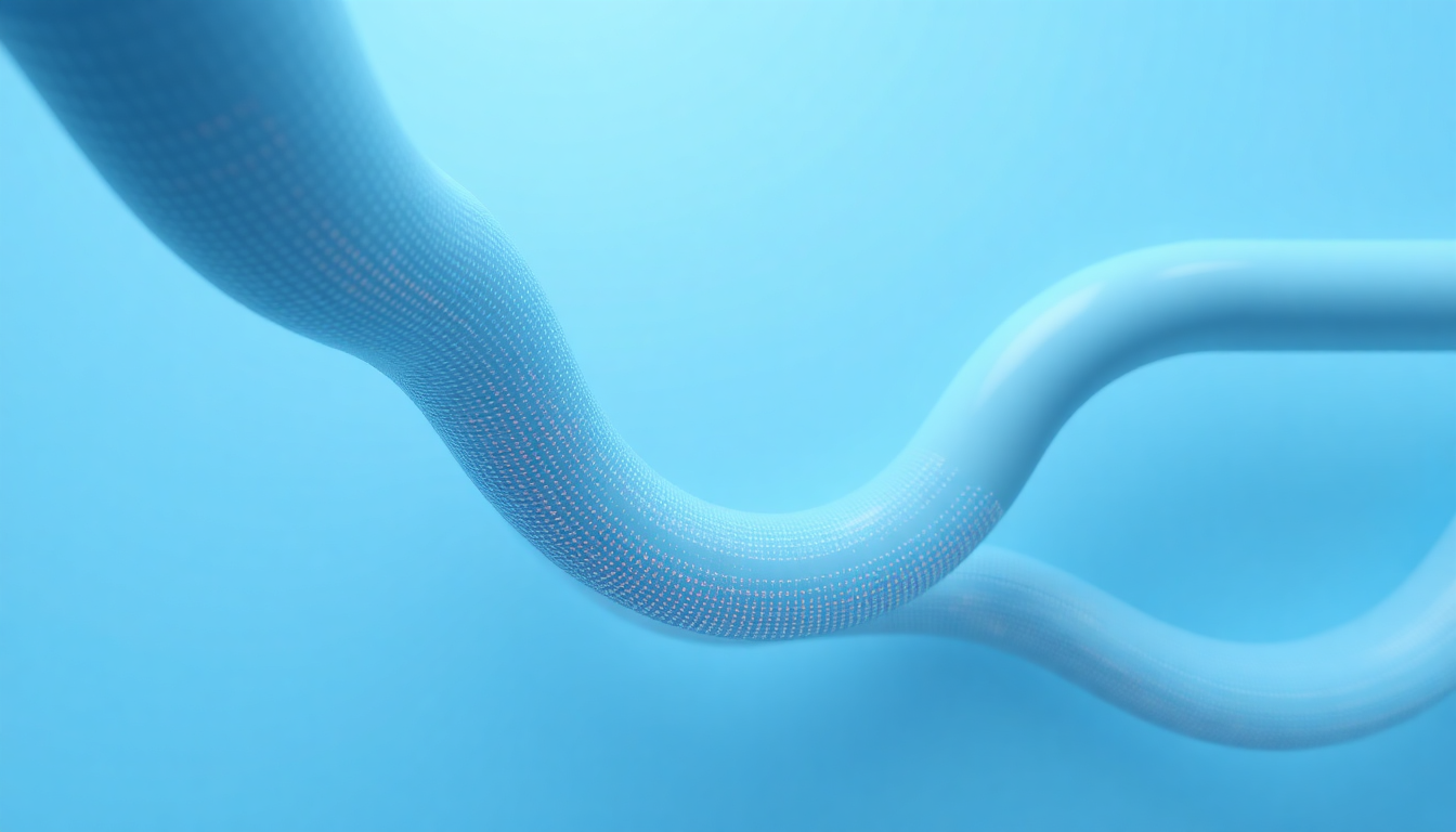 정부24와 위택스 등 서로 다른 시스템에서 지방세 체납 내역이 일치하지 않는 원인을 상징적으로 표현한 디지털 데이터 스트림 장면