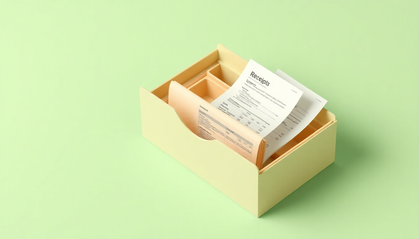 연말정산 필수 서류 목록을 상징하는 각종 증빙 서류가 정리된 폴더의 3D 클레이 이미지