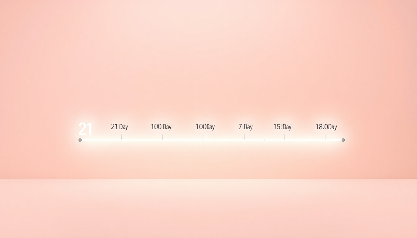 아기 생애 주기에 맞춰 삼신상을 차리는 시점들을 보여주는 시간의 흐름과 중요한 날짜들이 부각된 3D 클레이 일러스트