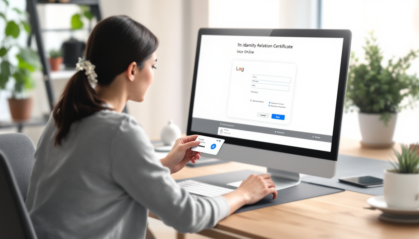 본인 확인을 위해 공동인증서 로그인 과정을 진행하는 모습