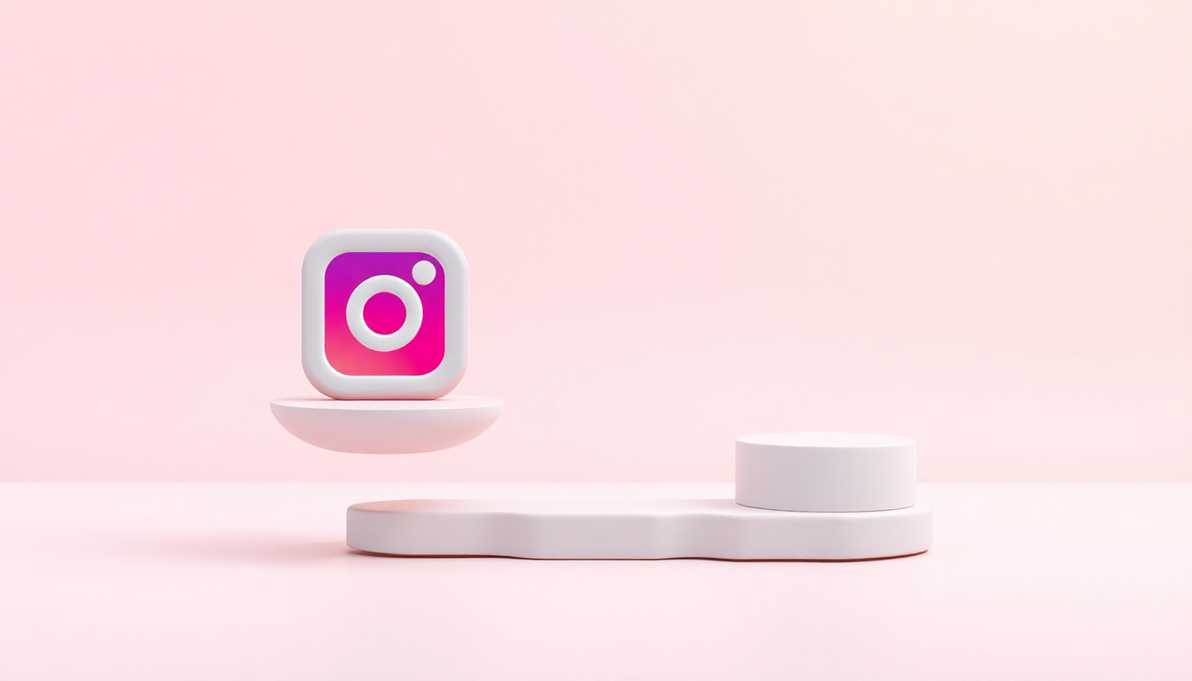 인스타 계정 삭제와 비활성화의 데이터 보존 차이를 저울로 표현한 부드러운 3D 렌더링 장면