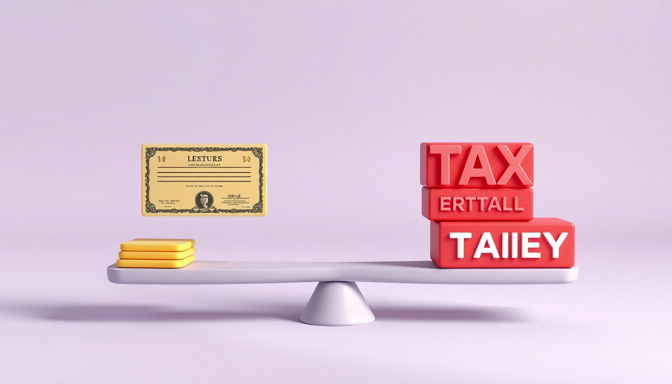 세금 면제 방법을 보여주는 방패 모양 아이콘 3D 일러스트