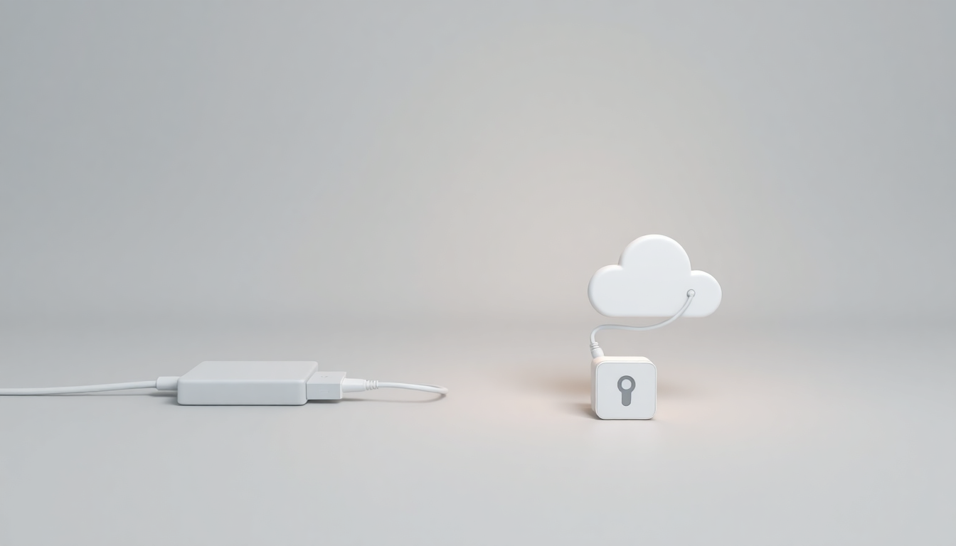 아이폰 데이터 유실을 방지하기 위한 주기적 백업과 클라우드 저장 공간 최적화를 상징하는 이미지